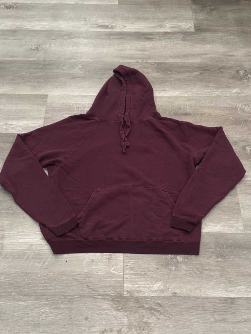 Free City Hoodie Lets Be Together Lets Go Burgundy Made In USA Womens 1